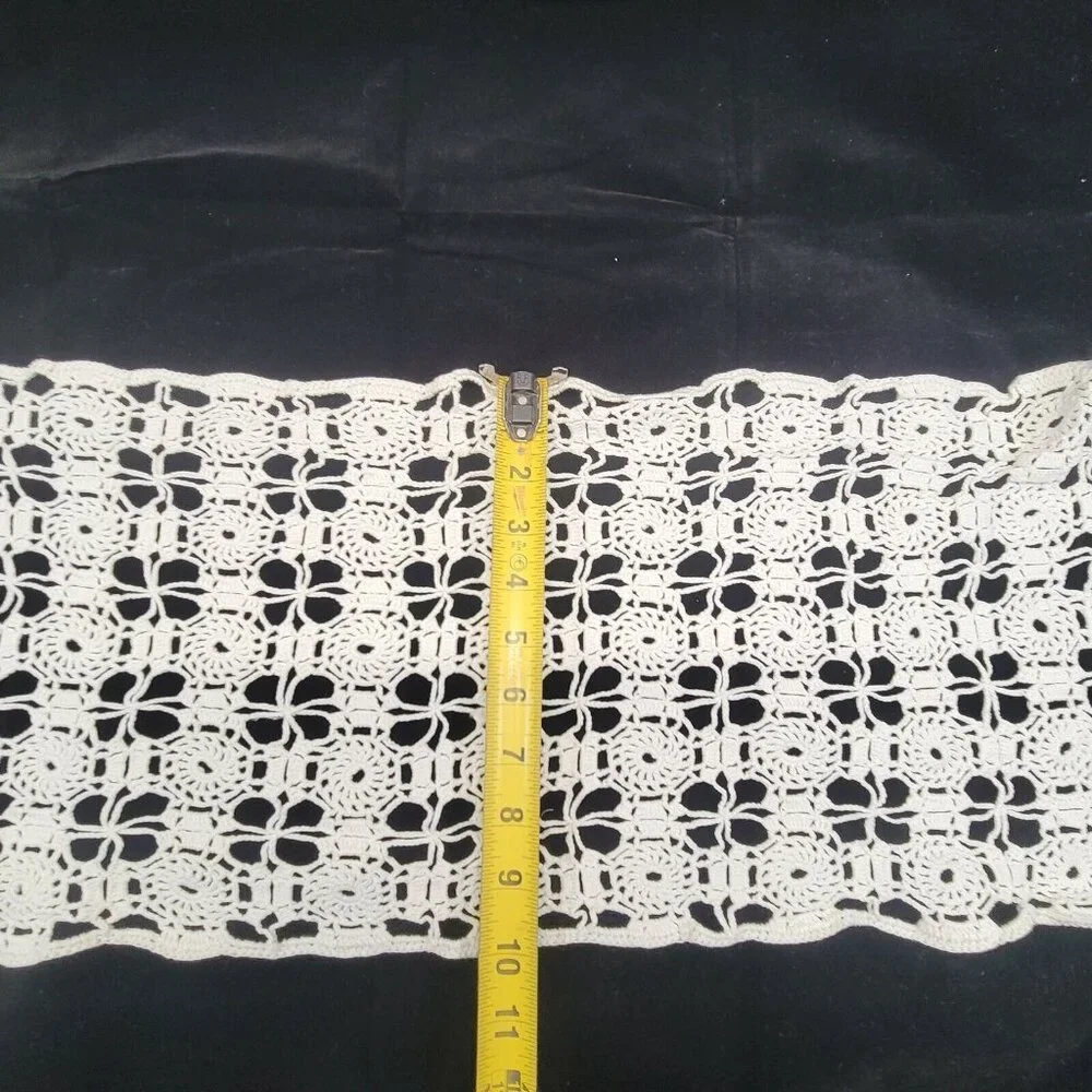 Crochet Doily Set Cream Vintage Floral Lace 5 Piece Mixed Lot